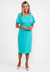 Avalon Carmen Cape Sleeve Pencil Midi Dress, Jade