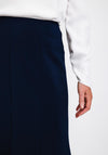 Avalon Panel Flared Midi Skirt, Navy