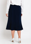 Avalon Panel Flared Midi Skirt, Navy