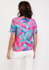 Avalon Jade Tropical Leaf Top, Pink Multi