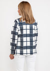 Avalon Check Print Jacket & Top Twinset, Navy & White