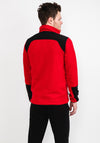Avventura Panelled Full Zip Fleece, Black & Red