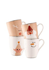 Aynsley Minimal Characters Mugs, Set of 4