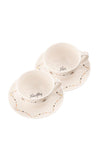 Aynsley Naughty or Nice Cappuccino Cup and Saucer, Set of 2