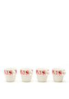 Aynsley Belleek Christmas Scandi Print Stacking Mugs, Set of 4