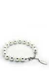 Absolute Jewellery Pearl Bracelet with Silver fixings, White