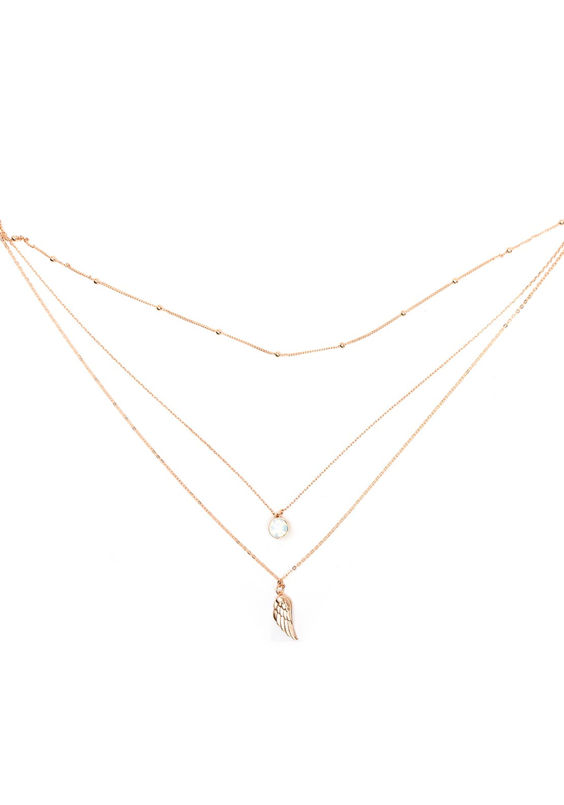 Absolute Multi-Layer Necklace, Rose Gold