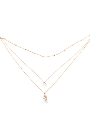 Absolute Multi-Layer Necklace, Rose Gold