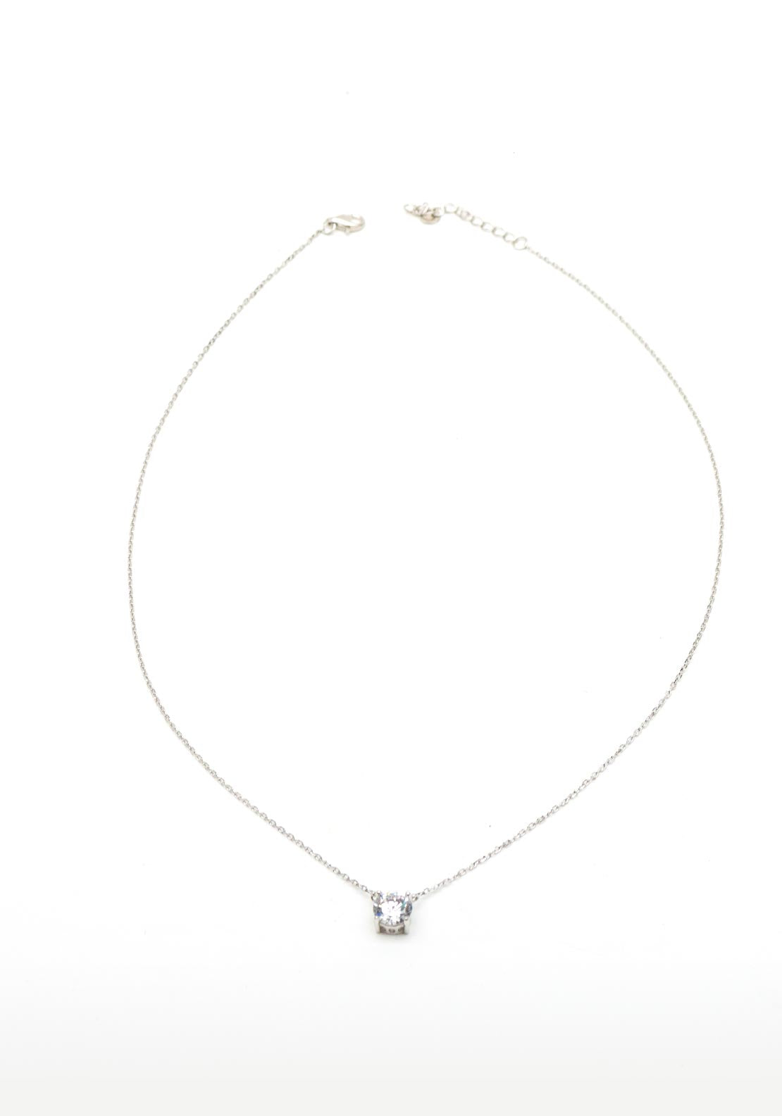 Absolute Diamond Stud Necklace, Silver