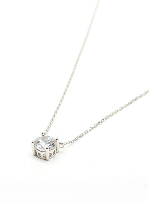 Absolute Diamond Stud Necklace, Silver