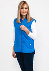 b.young Canna Quilted Short Gilet, Blue