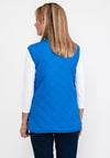 b.young Canna Quilted Short Gilet, Blue