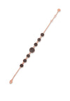 Absolute Black Diamante Coin Bracelet, Rose Gold