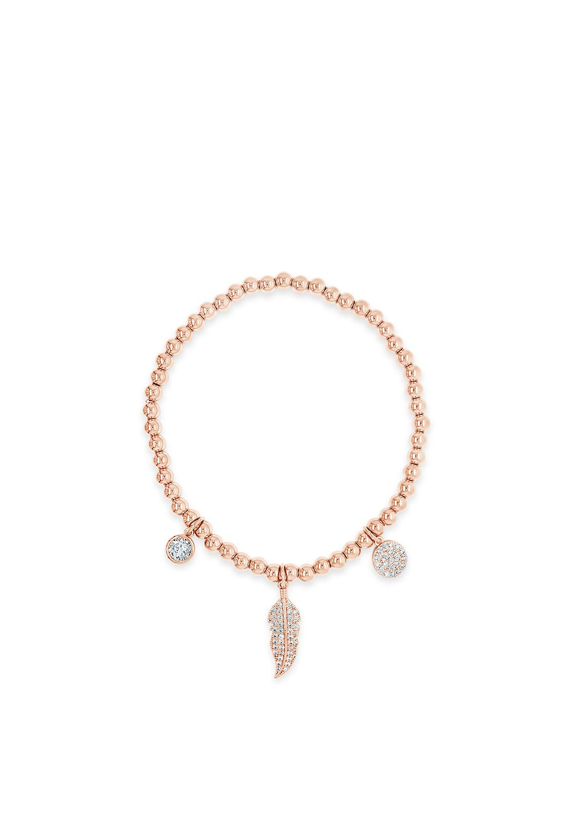 Absolute Beaded Charm Bracelet, Rose Gold