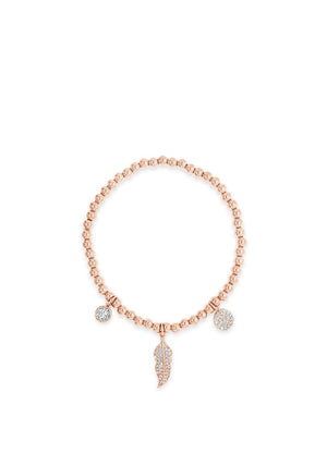 Absolute Beaded Charm Bracelet, Rose Gold