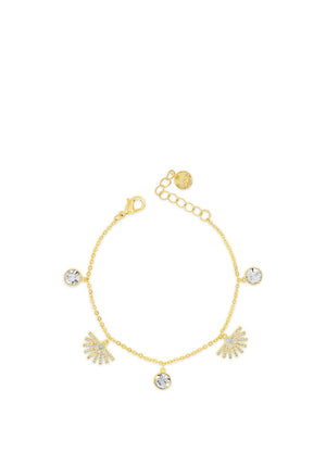 Absolute Sun & Crystal Bracelet, Gold