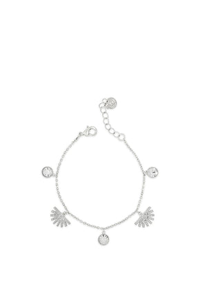 Absolute Sun & Crystal Bracelet, Silver