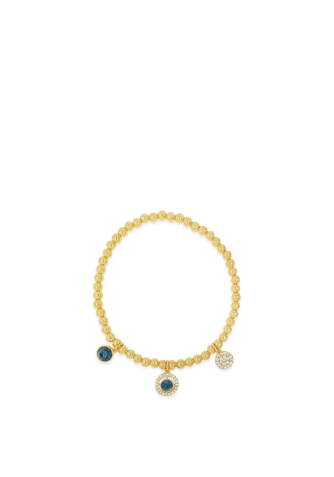 Absolute Sapphire Double Circle Collection Bracelet, Gold