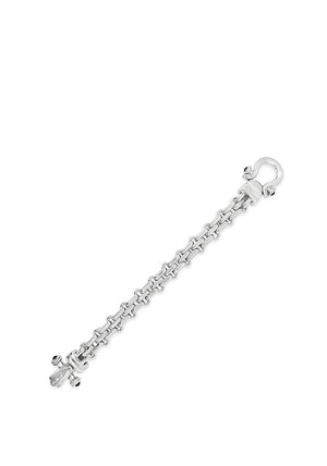 Absolute Embellished Lock Bracelet, Silver