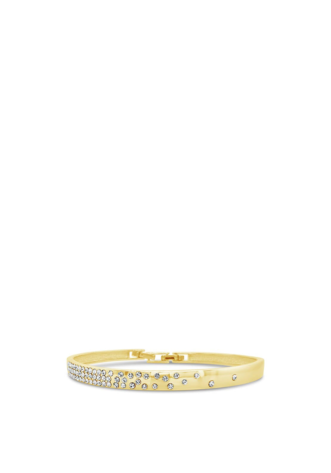 Absolute Scattered Diamante Bangle, Gold