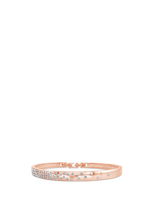Absolute Scattered Diamante Bangle, Rose Gold