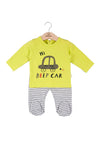 Babybol Baby Boy Two Piece Top and Bottom Set, Green Multi