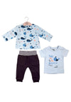 Babybol Baby Boy Under The Sea Three Piece Set, Blue Multi