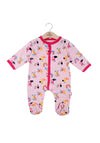 Babybol Baby Girl Rainbow Print Sleepsuit, Pink Multi