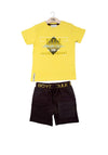 Minibol Boy The Style Tee and Short Set, Yellow