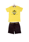 Minibol Boy The Style Tee and Short Set, Yellow