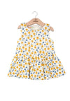 Minibol Girl Sleeveless Floral Dress, Yellow