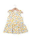 Minibol Girl Sleeveless Floral Dress, Yellow