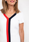 Badoo Tunic Style Pencil Dress, White Multi