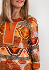 Badoo Satin Print Tunic Dress, Orange