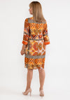 Badoo Satin Print Tunic Dress, Orange