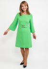 Badoo Flared Sleeve Pencil Dress, Lime Green
