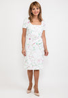 Badoo Marble Style Print Pencil Dress, White Multi