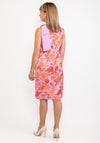 Badoo Satin Shift Dress, Lilac & Orange