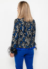 Badoo Feather Cuff Embroidered Jacket, Black Multi