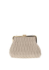 Zen Collection Small Quilted Clutch Bag, Beige