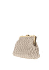 Zen Collection Small Quilted Clutch Bag, Beige
