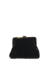 Zen Collection Small Quilted Clutch Bag, Black
