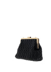 Zen Collection Small Quilted Clutch Bag, Black