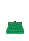 Zen Collection Small Quilted Clutch Bag, Green