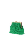 Zen Collection Small Quilted Clutch Bag, Green