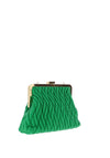 Zen Collection Small Quilted Clutch Bag, Green