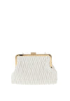 Zen Collection Small Quilted Clutch Bag, White