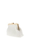 Zen Collection Small Quilted Clutch Bag, White