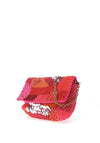 Zen Collection Flap Over Sequins Mini Bag, Pink