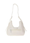 Zen Collection Resin Buckle Hobo Shoulder Bag, Beige